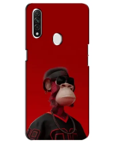 Чехол для OPPO A31 с картинкой «Bored Ape в красном» Чехол для OPPO A31 с картинкой «Bored Ape в красном»