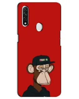 Чехол для OPPO A31 с картинкой «Bored Ape — красный фон»