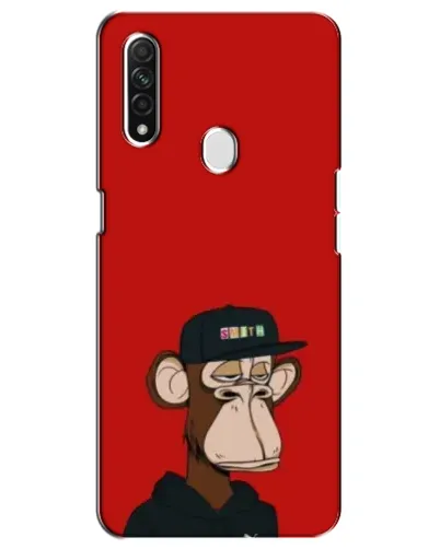 Чехол для OPPO A31 с картинкой «Bored Ape — красный фон» Чехол для OPPO A31 с картинкой «Bored Ape — красный фон»