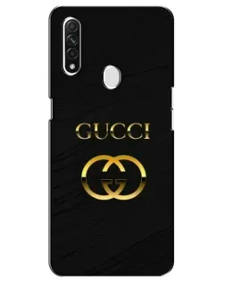 Чехол для OPPO A31 с картинкой «Золотой логотип Gucci»