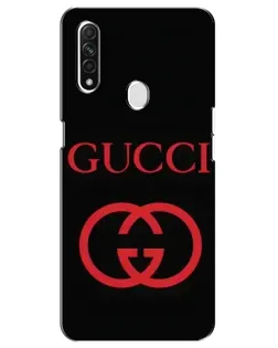 Чехол для OPPO A31 с картинкой «Gucci — красный логотип»