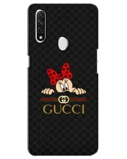 Чехол для OPPO A31 с картинкой «Минни Маус Gucci — черный»