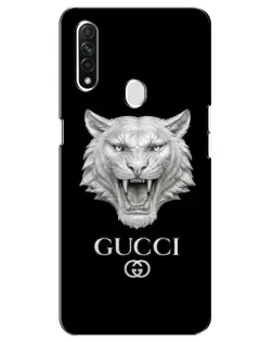 Чехол для OPPO A31 с картинкой «Gucci — серебряный лев»