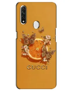 Чехол для OPPO A31 с картинкой «Gucci — золотые бабочки»