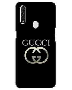 Чехол для OPPO A31 с картинкой «Gucci — золото на черном»