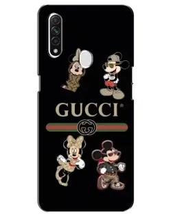 Чехол для OPPO A31 с картинкой «Gucci — герои Disney и монограмма»