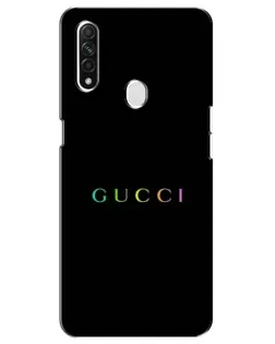 Чехол для OPPO A31 с картинкой «Gucci — неоновый минимализм»