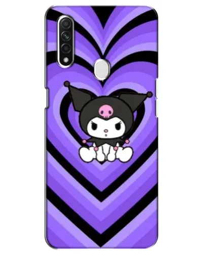 Чохол для OPPO A31 з картинкою «Kuromi та фіолетові серця»