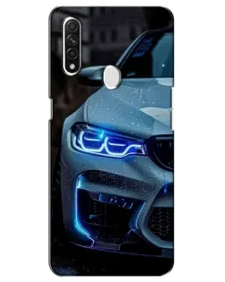 Чехол для OPPO A31 с картинкой «Взгляд BMW с синими фарами»
