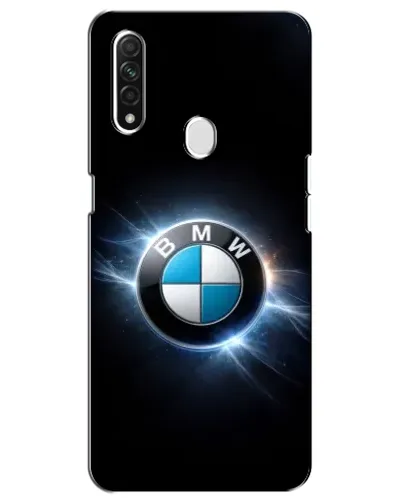 Чехол для OPPO A31 с картинкой «BMW — неоновое сияние»