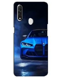 Чехол для OPPO A31 с картинкой «Голубая BMW M4»