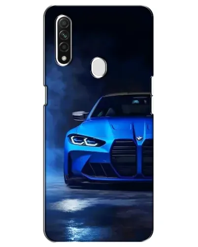 Чехол для OPPO A31 с картинкой «Голубая BMW M4»