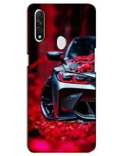 Чехол для OPPO A31 с картинкой «Спортивная BMW и цветы»