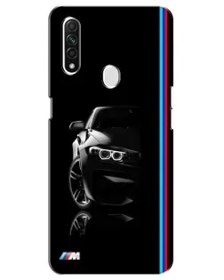 Чехол для OPPO A31 с картинкой «Силуэт BMW в темноте»