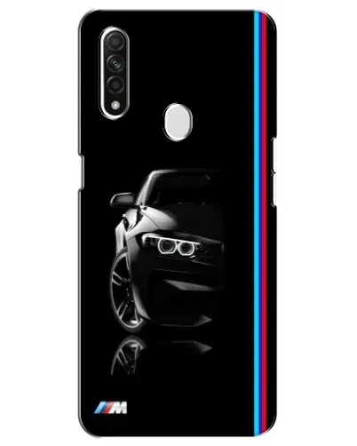 Чехол для OPPO A31 с картинкой «Силуэт BMW в темноте»