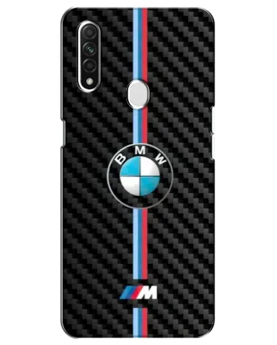Чехол для OPPO A31 с картинкой «Эмблема BMW и карбон»