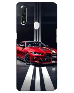 Чехол для OPPO A31 с картинкой «Красная BMW на дороге»
