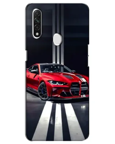 Чехол для OPPO A31 с картинкой «Красная BMW на дороге»
