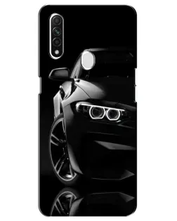 Чехол для OPPO A31 с картинкой «Черная BMW — профиль»
