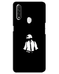 Чехол для OPPO A31 с картинкой «PUBG — белый шлем»