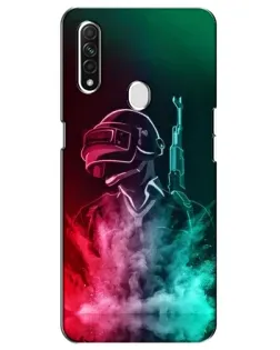 Чехол для OPPO A31 с картинкой «PUBG — огненный воин»