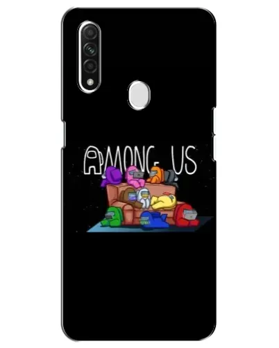 Чехол для OPPO A31 с картинкой «Логотип Among Us»