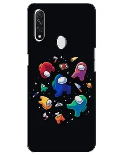 Чехол для OPPO A31 с картинкой «Among Us космос»
