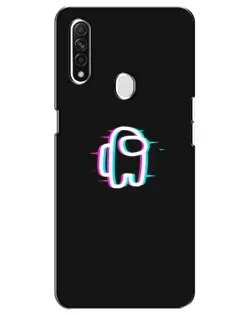 Чехол для OPPO A31 с картинкой «Among Us неон»