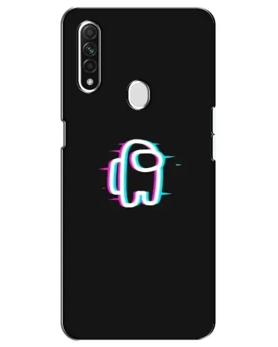 Чехол для OPPO A31 с картинкой «Among Us неон»