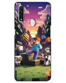 Чехол для OPPO A31 с картинкой «Стив на ферме» Чехол для OPPO A31 с картинкой «Стив на ферме»