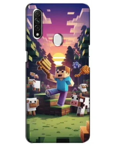 Чехол для OPPO A31 с картинкой «Стив на ферме» Чехол для OPPO A31 с картинкой «Стив на ферме»