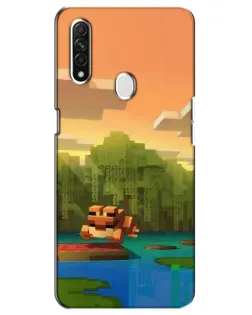 Чехол для OPPO A31 с картинкой «Майнкрафт закат солнца» Чехол для OPPO A31 с картинкой «Майнкрафт закат солнца»