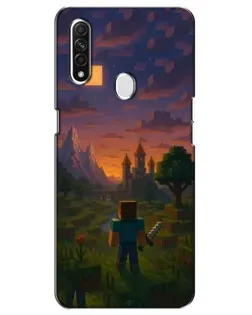 Чехол для OPPO A31 с картинкой «Стив у башни» Чехол для OPPO A31 с картинкой «Стив у башни»