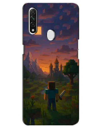 Чехол для OPPO A31 с картинкой «Стив у башни» Чехол для OPPO A31 с картинкой «Стив у башни»