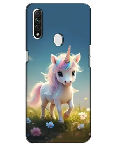 Чехол для OPPO A31 с картинкой «Единорог на поляне»