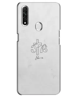 Чохол для OPPO A31 з картинкою «Івана 3:16 Хрест»