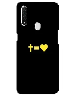 Чохол для OPPO A31 з картинкою «Серце та Хрест»