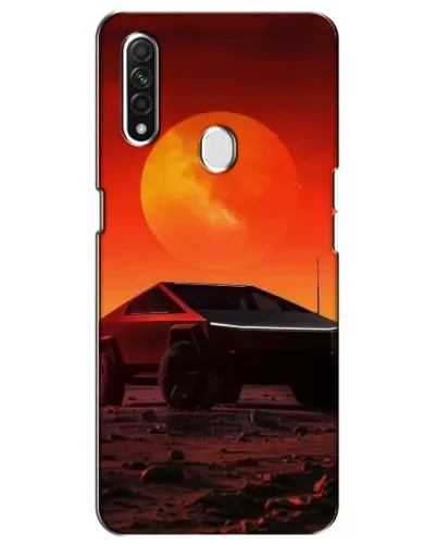 Чехол для OPPO A31 с картинкой «Cybertruck на Марсе»