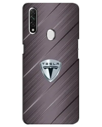 Чехол для OPPO A31 с картинкой «Металлическая текстура Tesla»