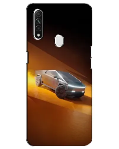 Чехол для OPPO A31 с картинкой «Cybertruck в пустыне»