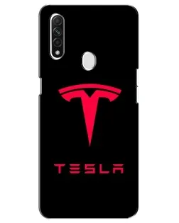 Чехол для OPPO A31 с картинкой «Tesla Red Logo»