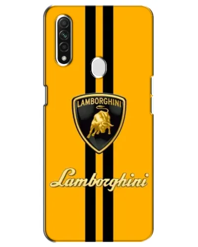Чехол для OPPO A31 с картинкой «Lamborghini Stripe желтый»