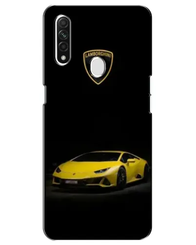 Чехол для OPPO A31 с картинкой «Lamborghini желтый акцент»