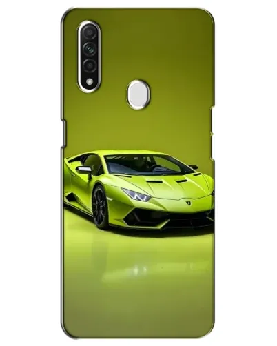 Чехол для OPPO A31 с картинкой «Салатовый Lamborghini Huracan»