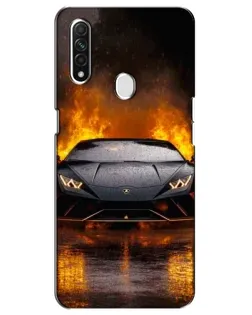 Чехол для OPPO A31 с картинкой «Lamborghini в огне»