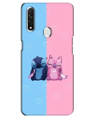 Чохол для OPPO A31 з картинкою «Stitch та Angel Love»