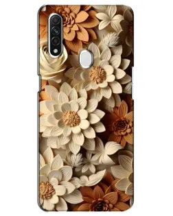 Чехол для OPPO A31 с картинкой «Бежевый флористический декор» Чехол для OPPO A31 с картинкой «Бежевый флористический декор»