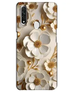 Чехол для OPPO A31 с картинкой «Белие бумажние цвети» Чехол для OPPO A31 с картинкой «Белие бумажние цвети»