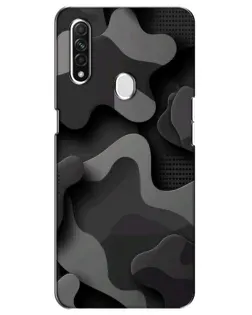 Чохол для OPPO A31 з картинкою «Темний абстрактний камуфляж»