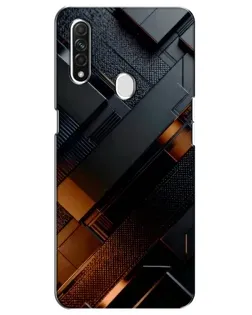 Чохол для OPPO A31 з картинкою «Чорні геометричні блоки»